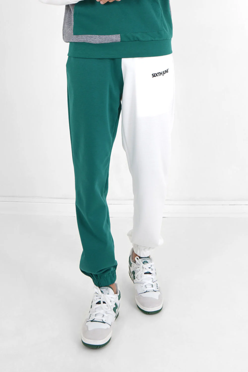 Jogging bicolore logo Vert