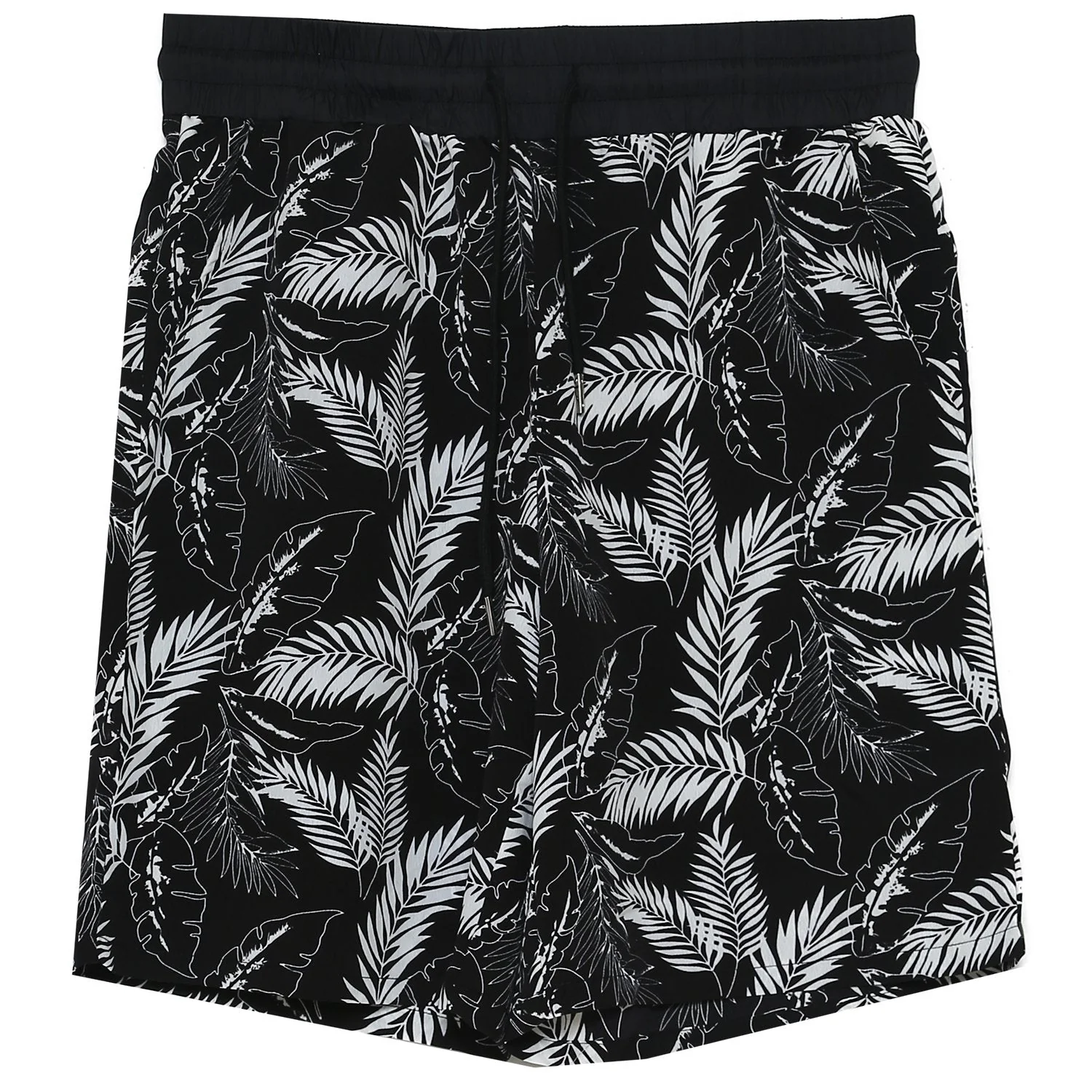 Short tropical décontracté noir