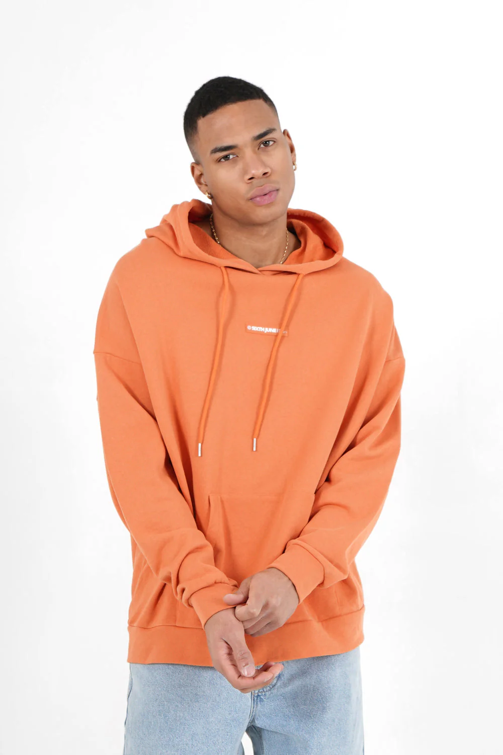 Sweatshirt grand logo Orange foncé - Image 5