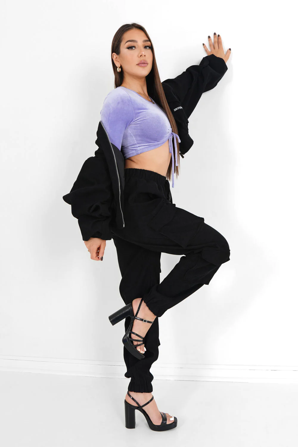Veste bomber côtelé Noir - Image 2