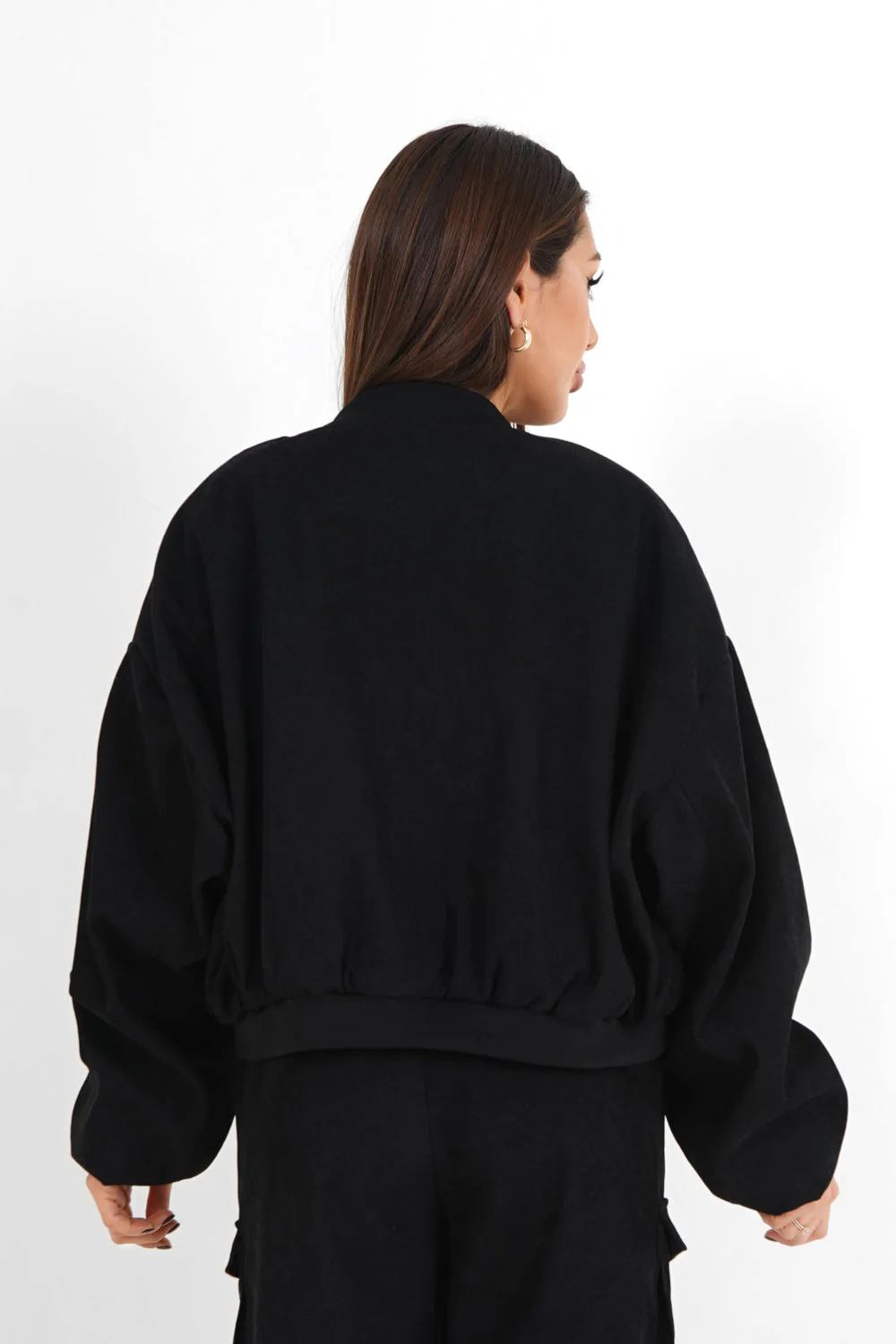 Veste bomber côtelé Noir - Image 5