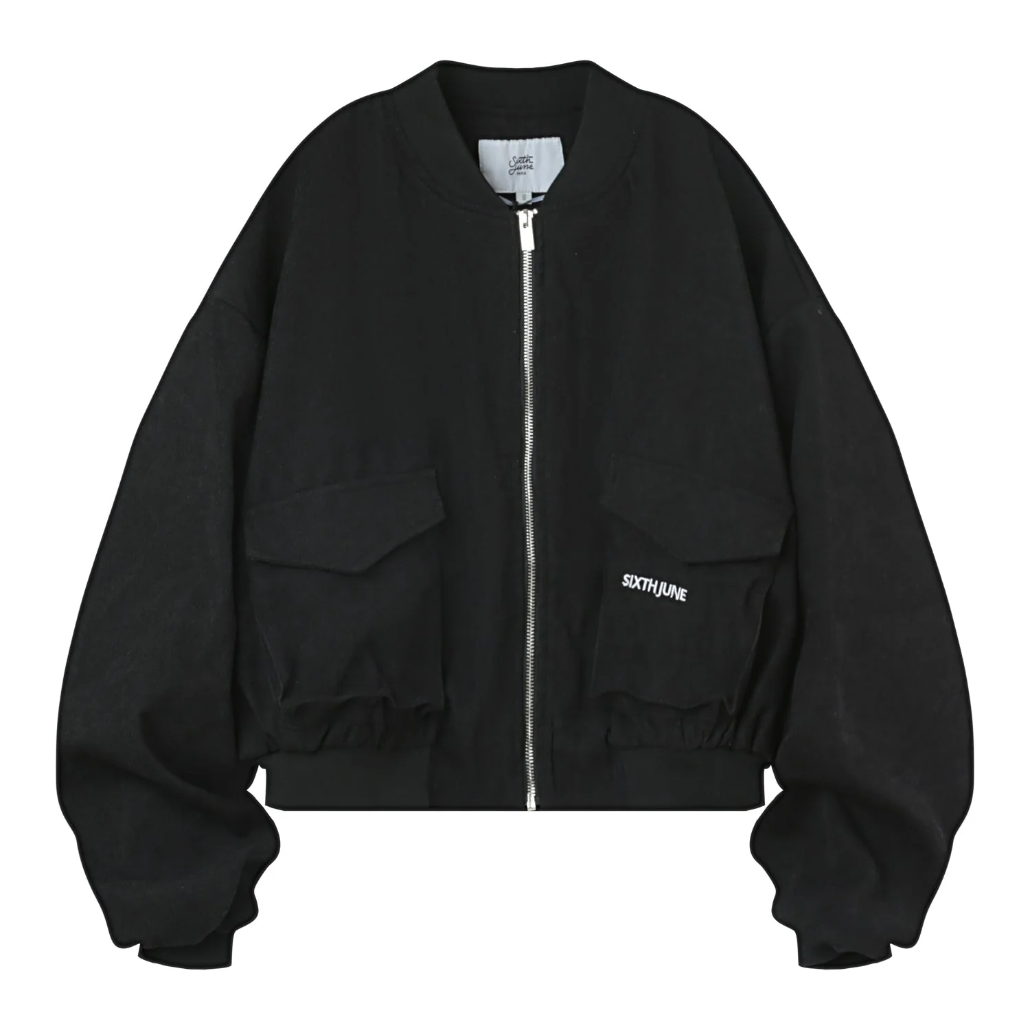 Veste bomber côtelé Noir - Image 6