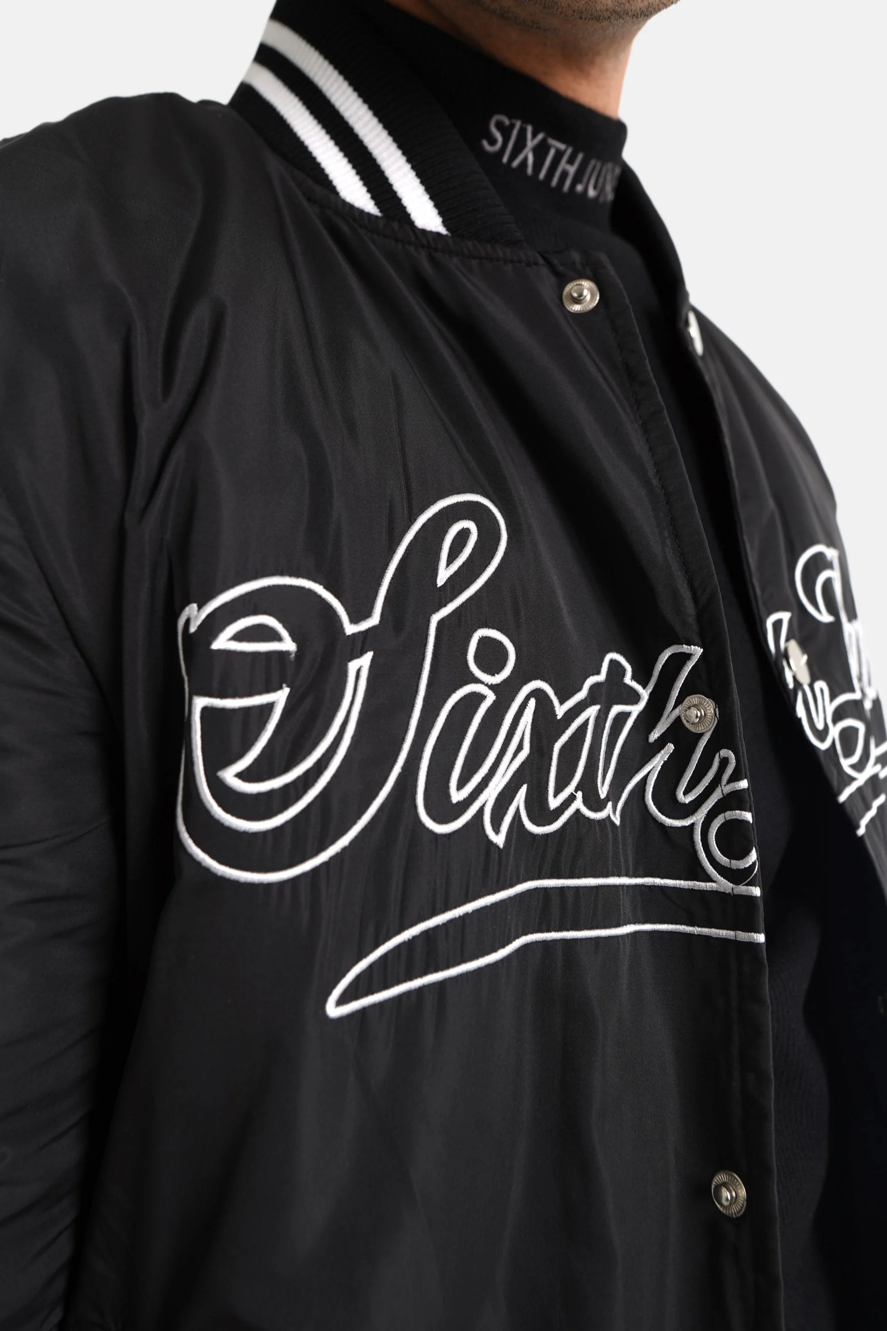 Veste universitaire logo brodé Noir - Image 3