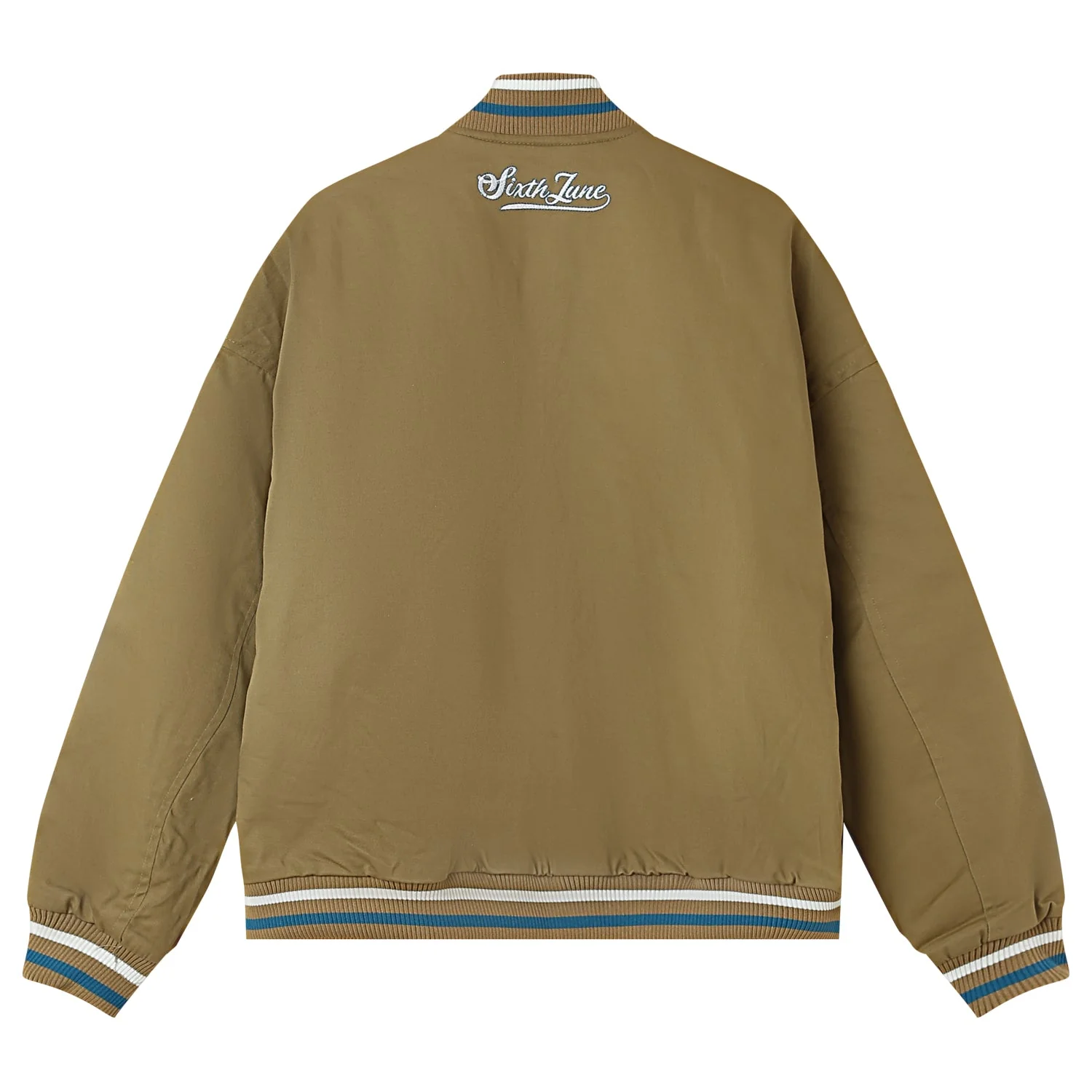 Veste universitaire brodée Vert kaki - Image 7