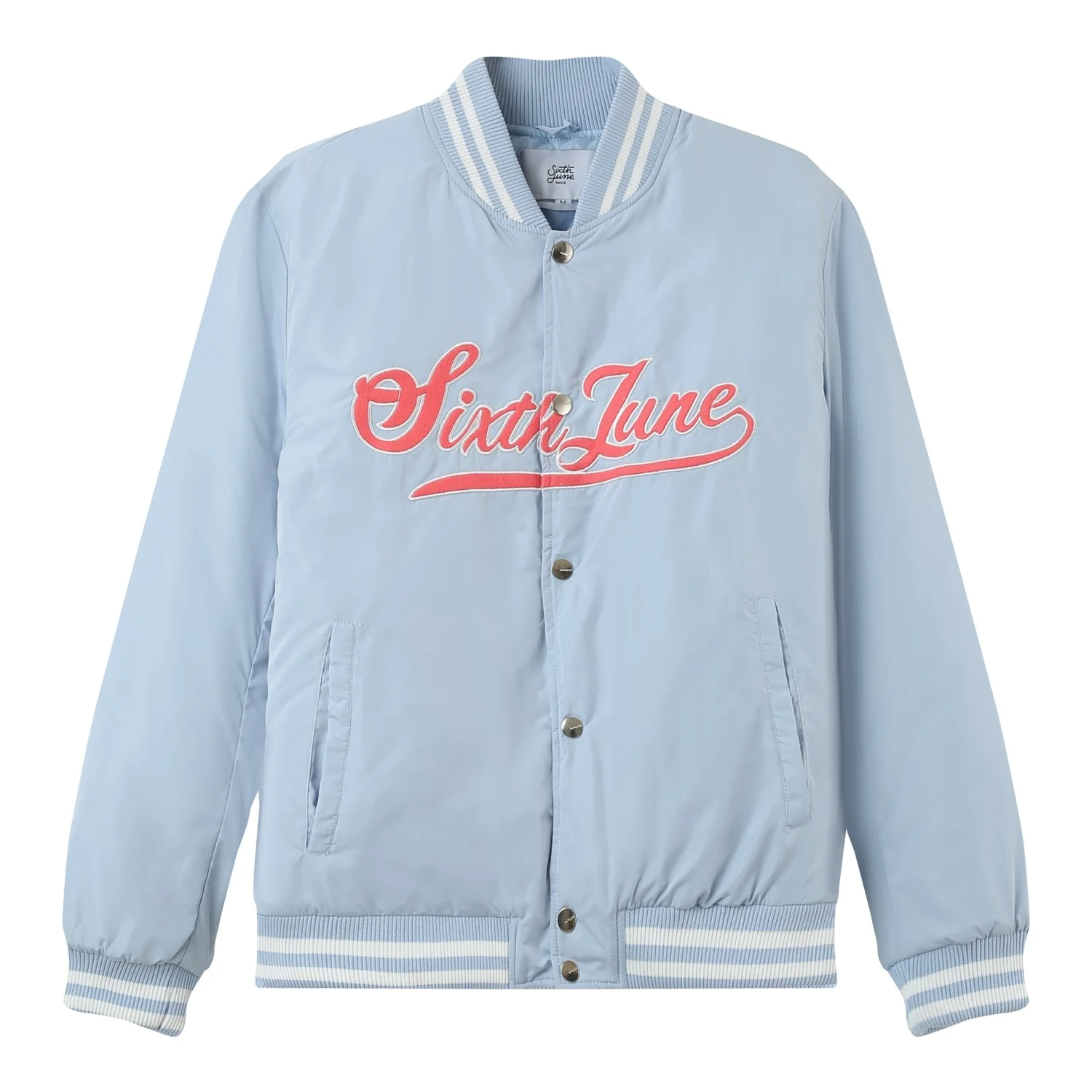 Veste universitaire brodé Bleu clair - Image 6