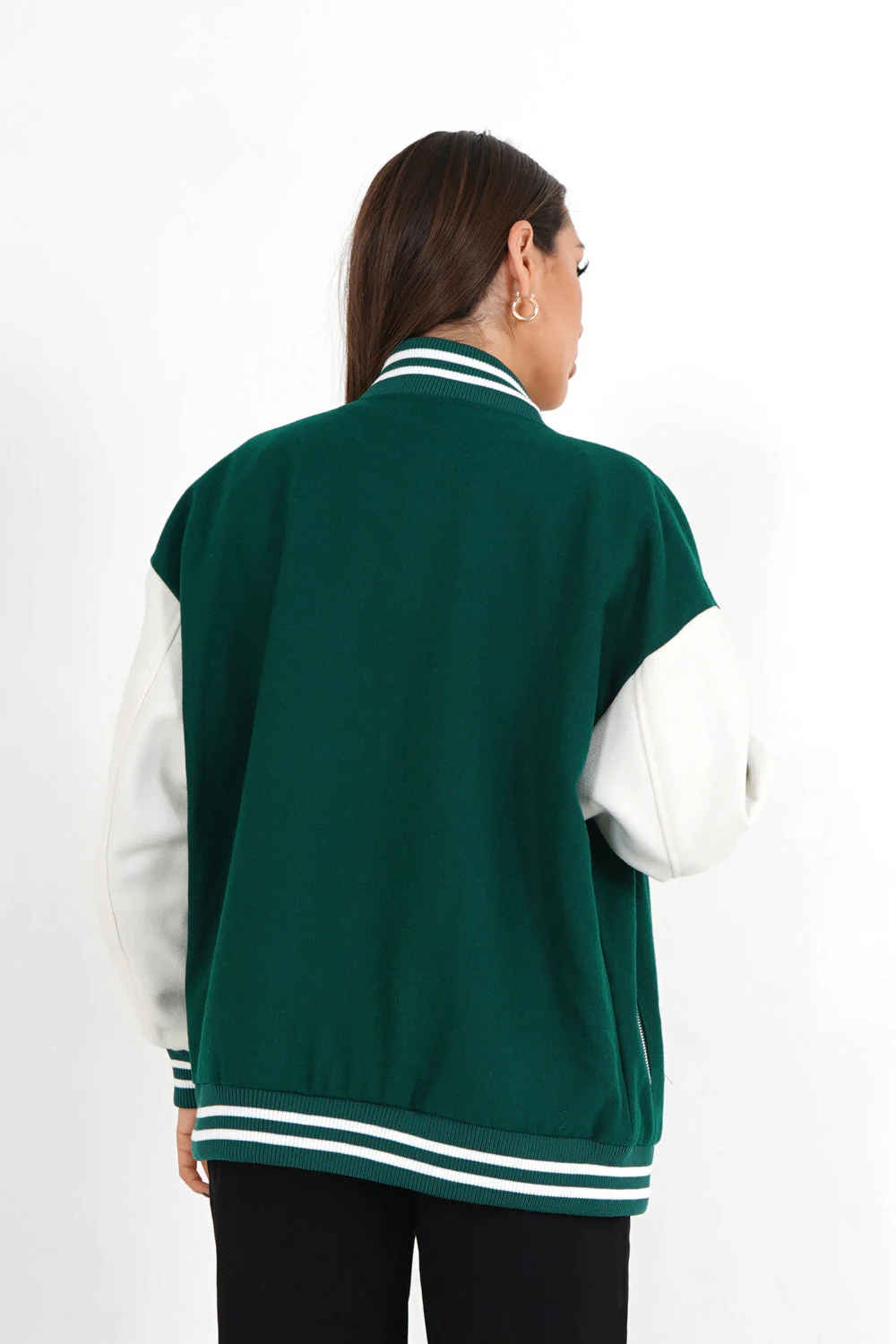 Veste teddy bicolore Vert foncé - Image 5