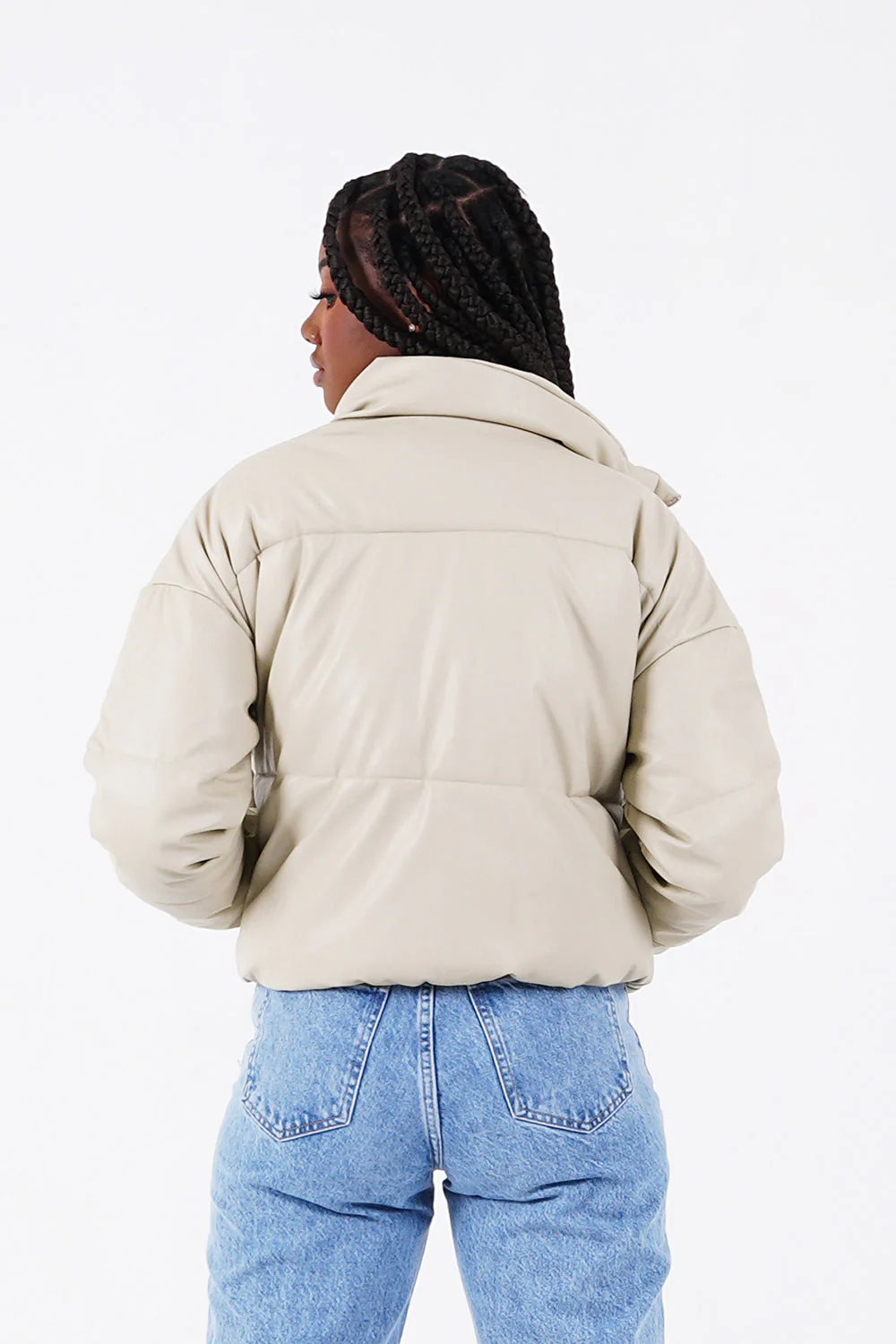 VEGAN leather puffer jacket - Image 5