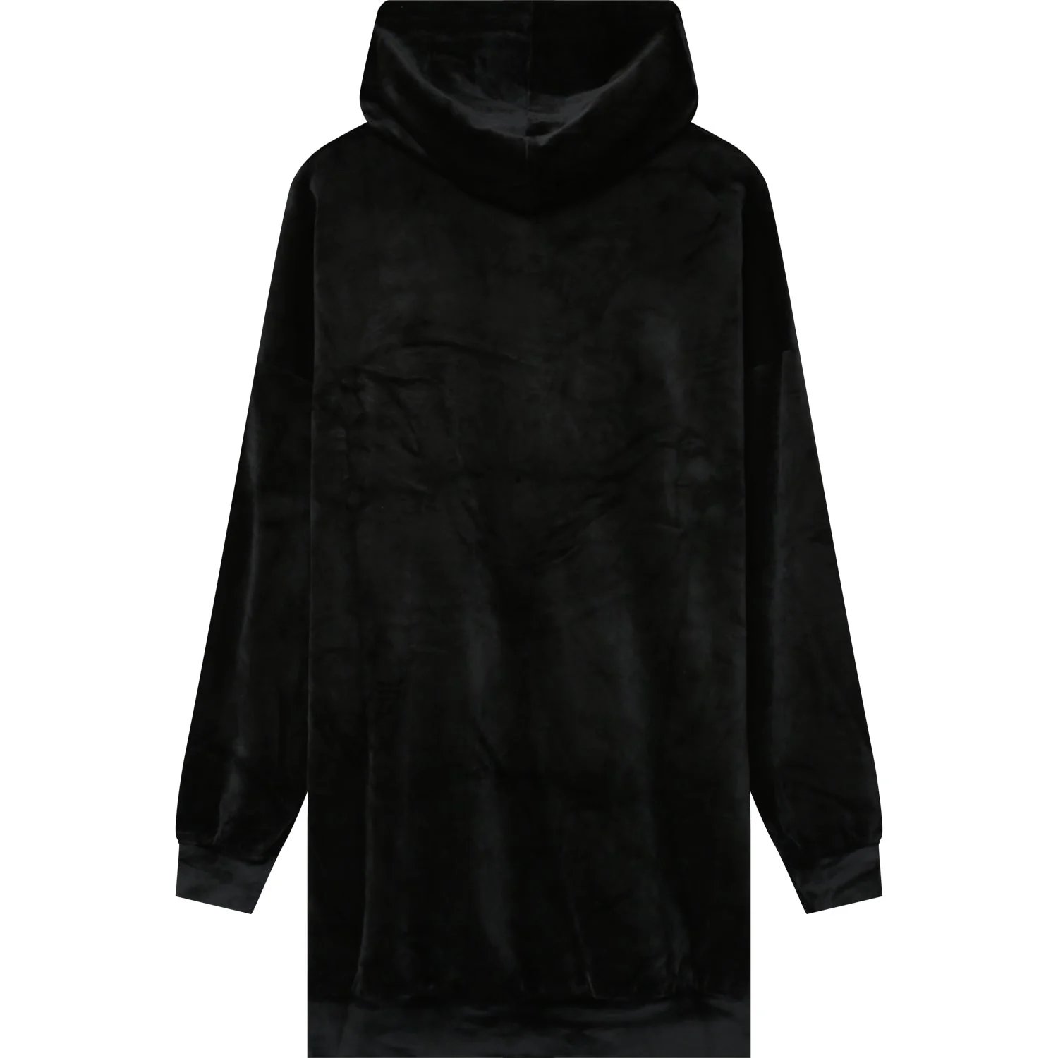 Robe sweat velours strass Noir - Image 7