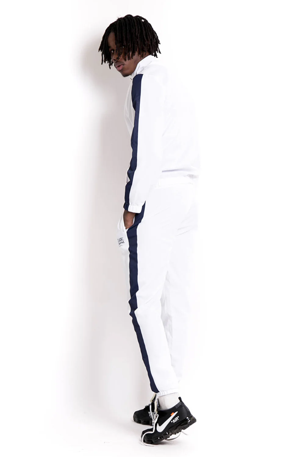 Veste bandes logo blanc bleu - Image 4