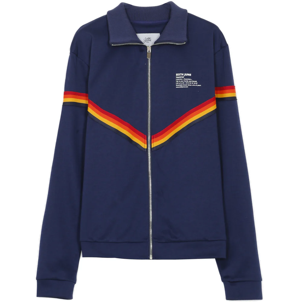 Veste bandes V 4 couleurs bleu