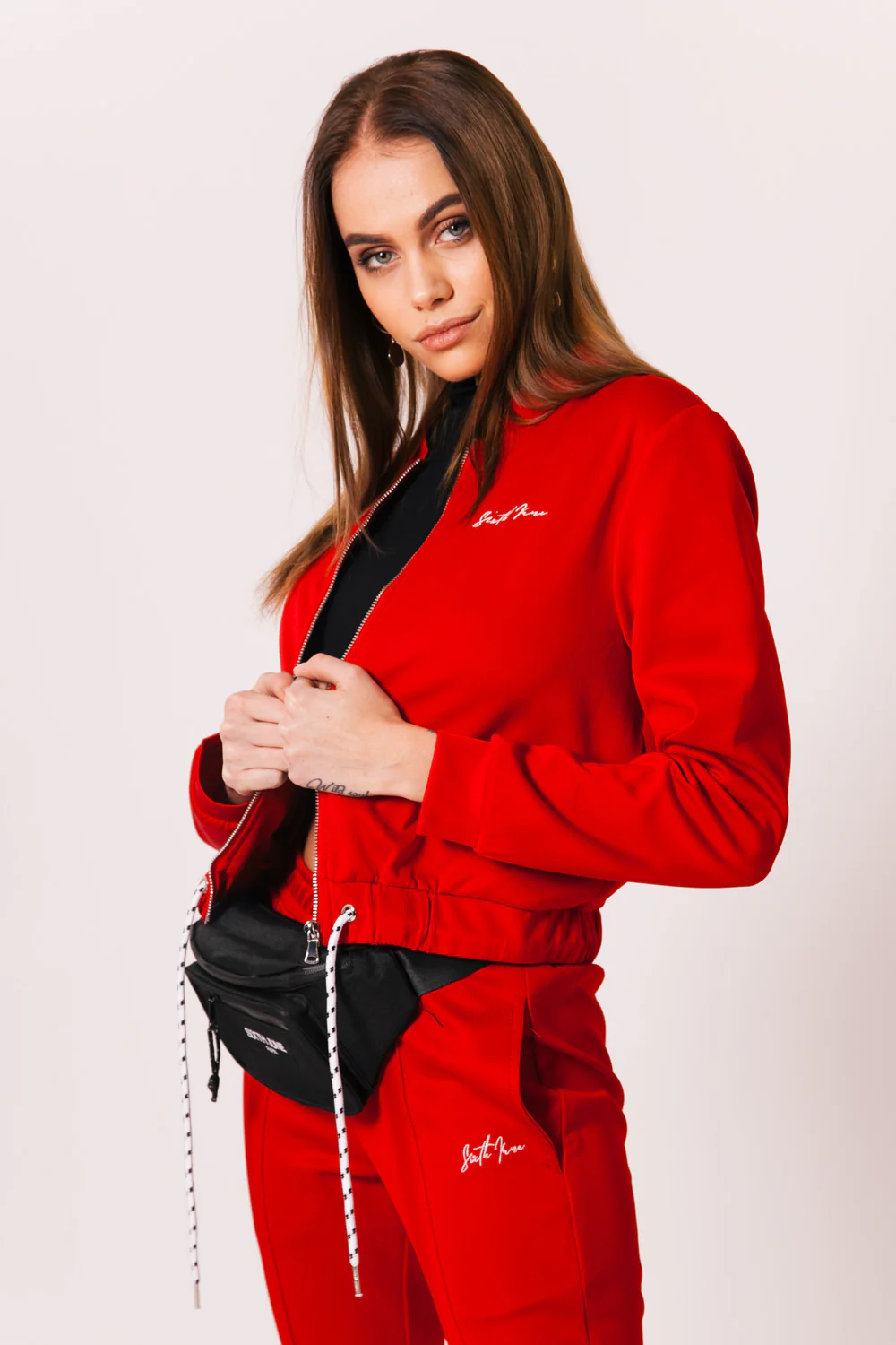 Veste courte logo signature rouge - Image 2