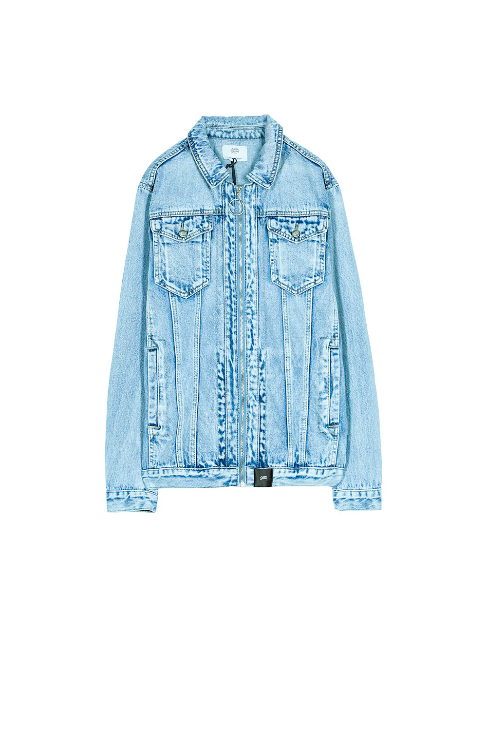 Veste jean zippée Sixth June bleu