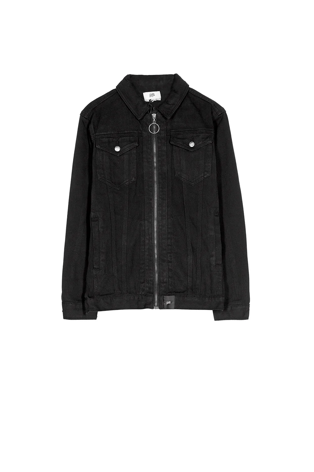 Veste jean zippée noir