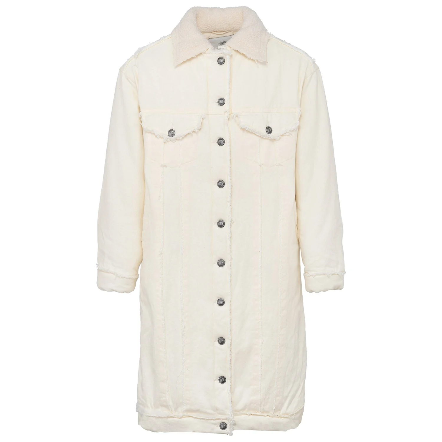 Veste longue jean oversize Beige clair - Image 6