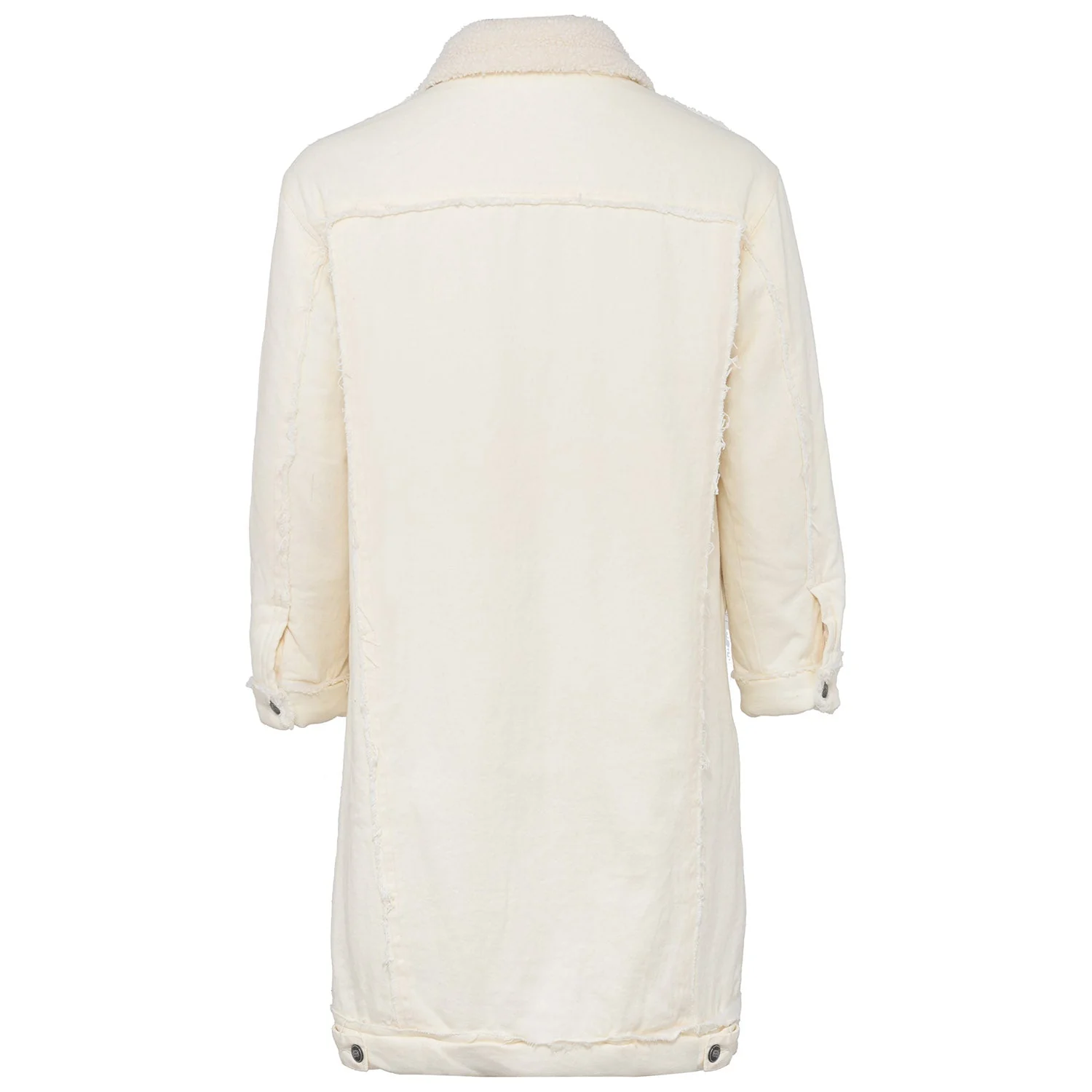 Veste longue jean oversize Beige clair - Image 7