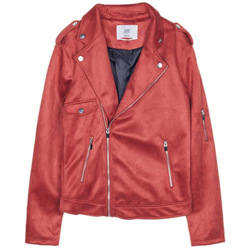 Jacket suede red