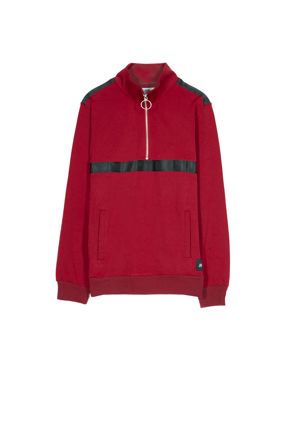 Veste sport bande satin bordeaux