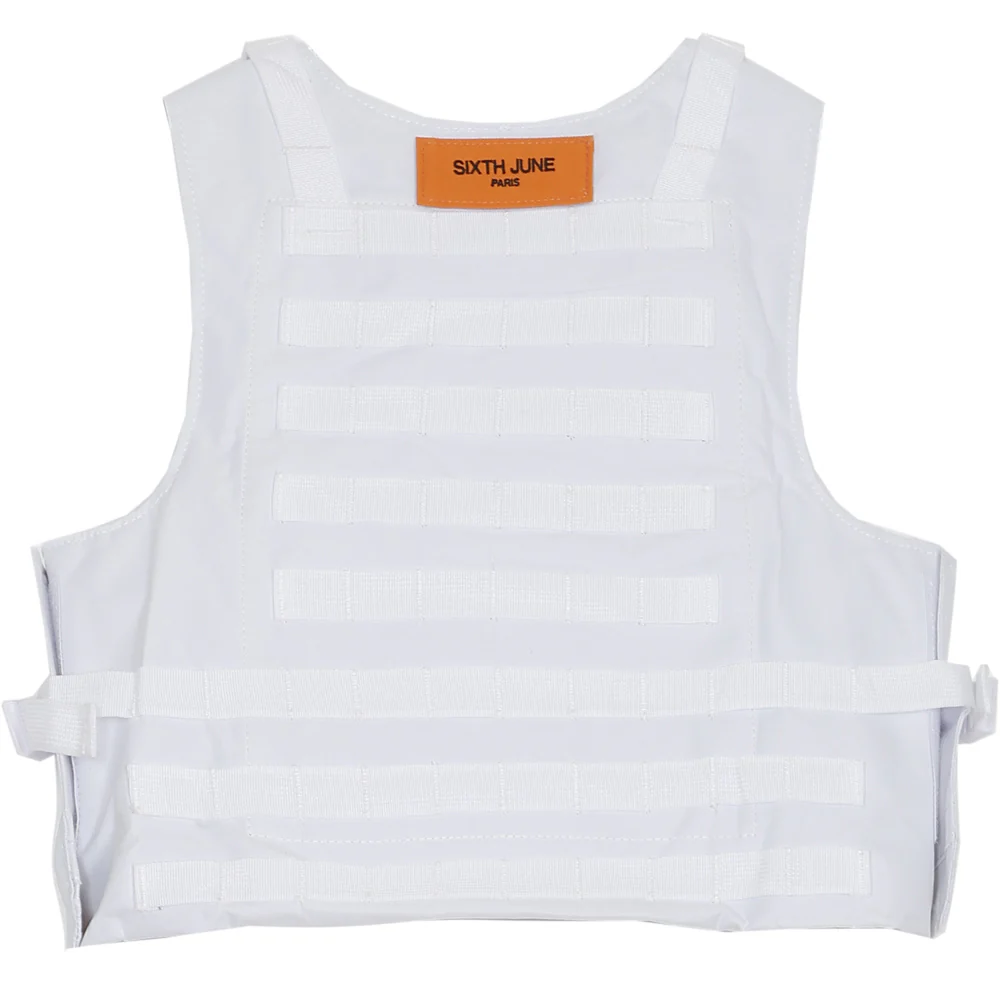 Veste tactique toile clip blanc - Image 8