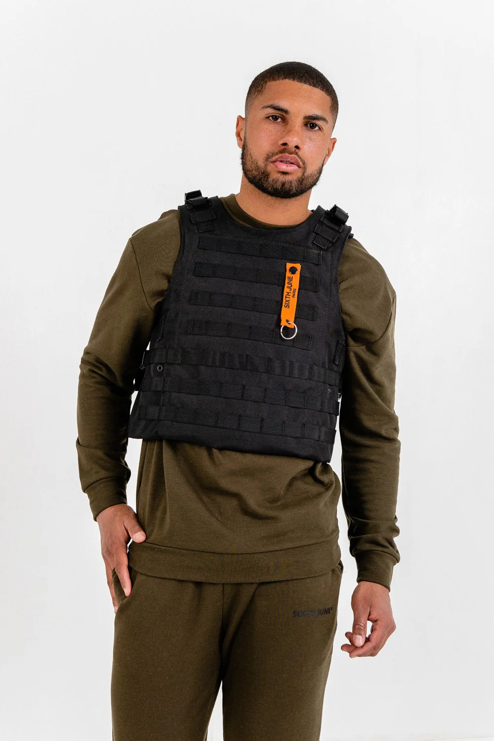 Veste tactique toile clip noir