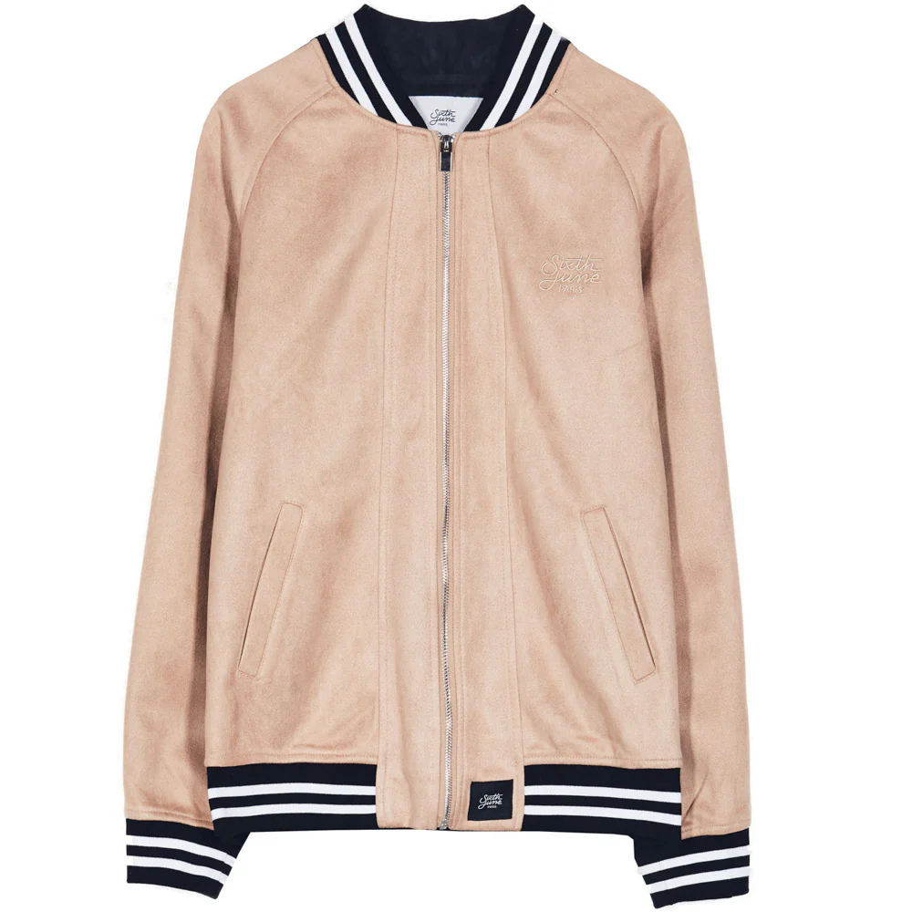 Veste teddy zippé beige