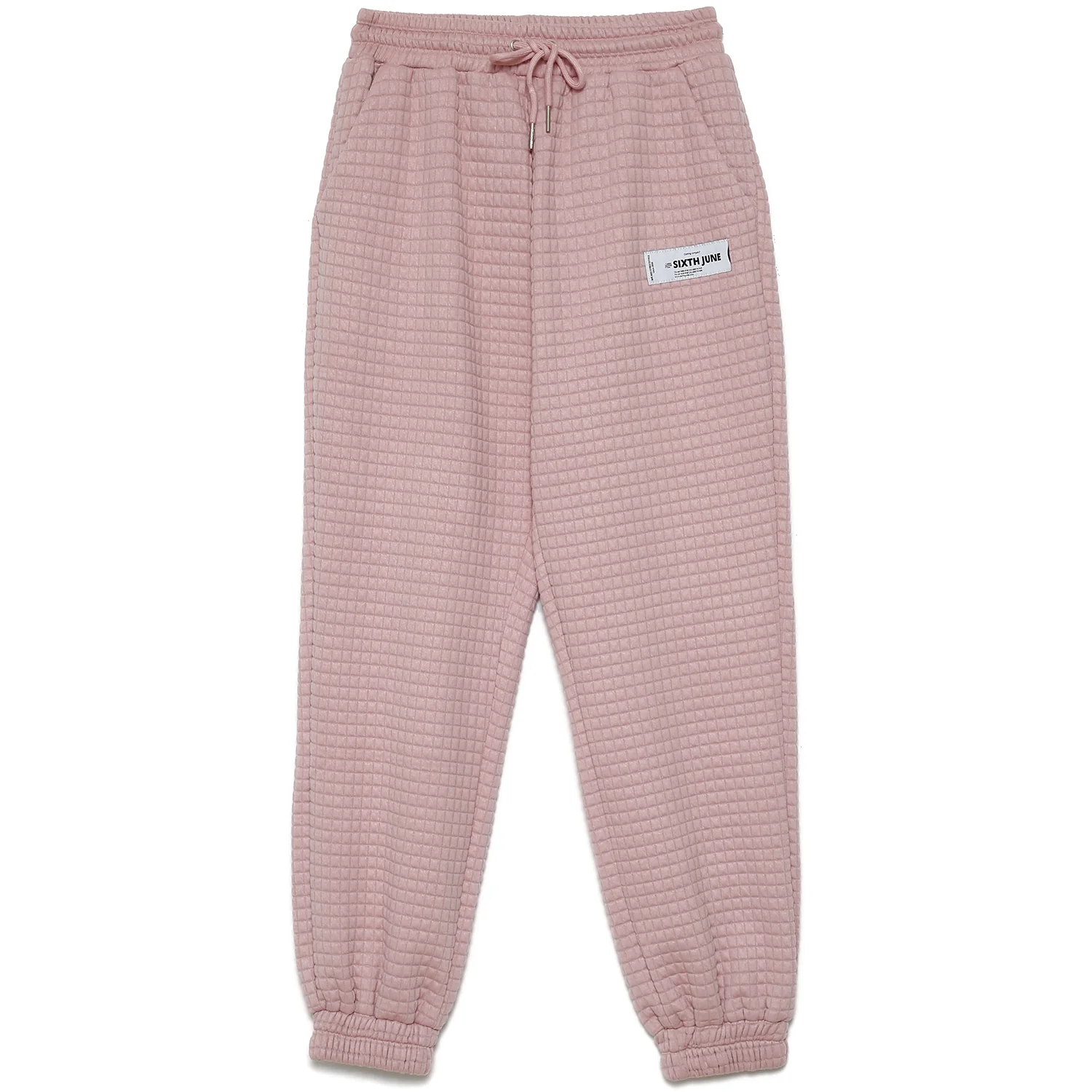 Jogging gaufrée confort rose