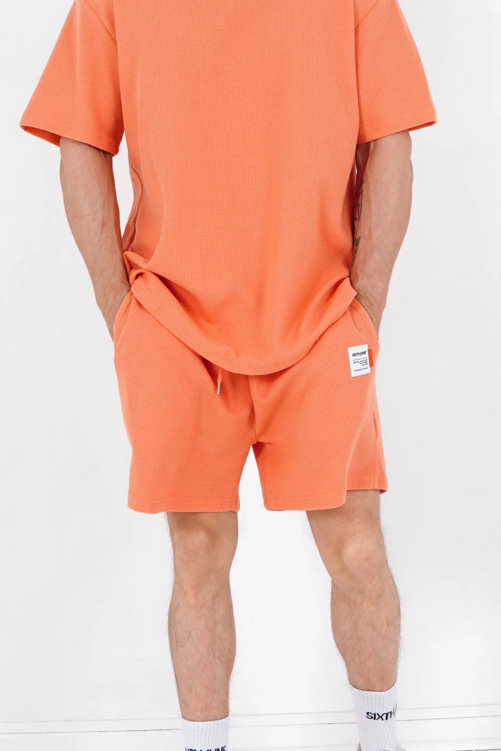 Short gaufré Orange