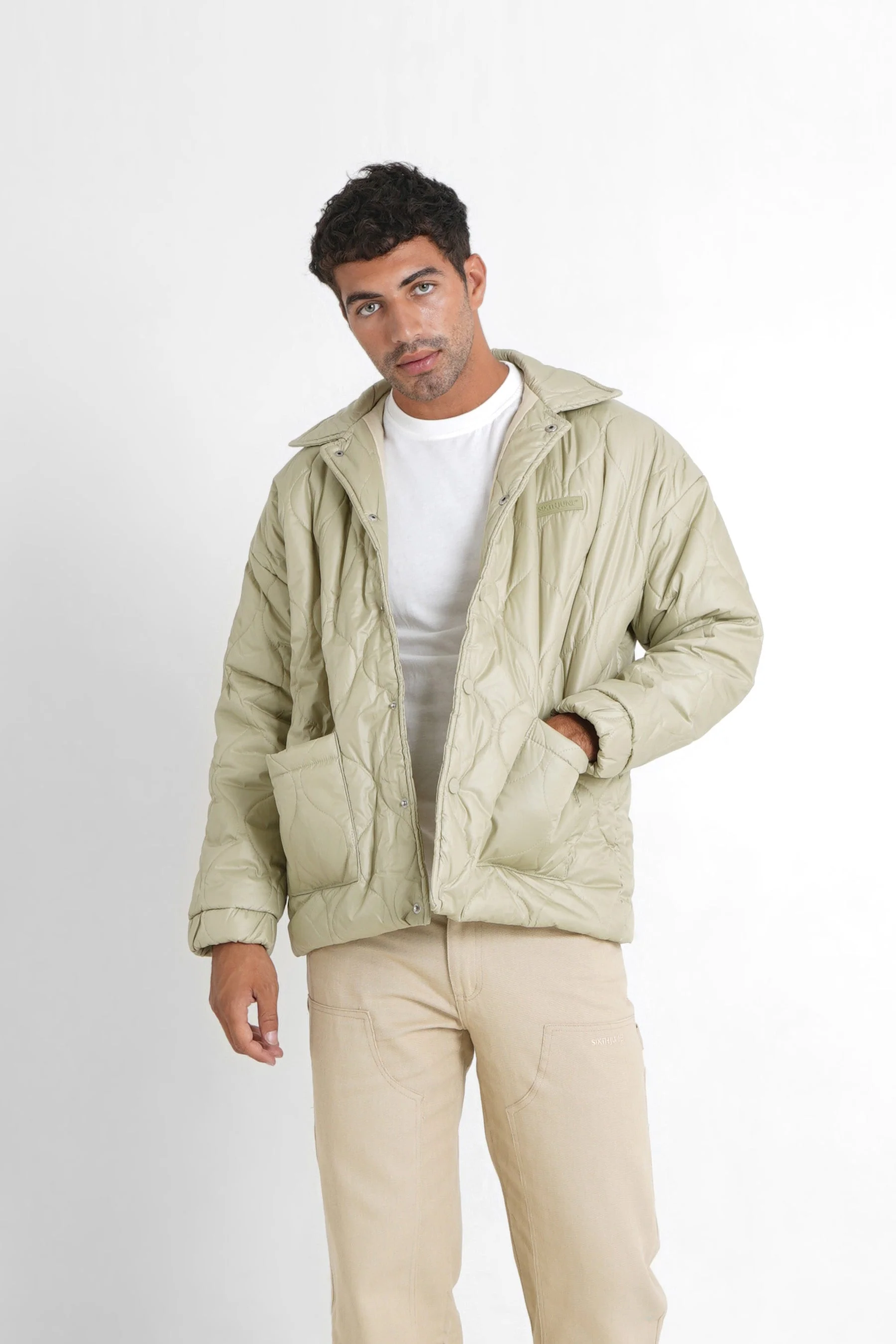 Veste matelassée vague Vert kaki