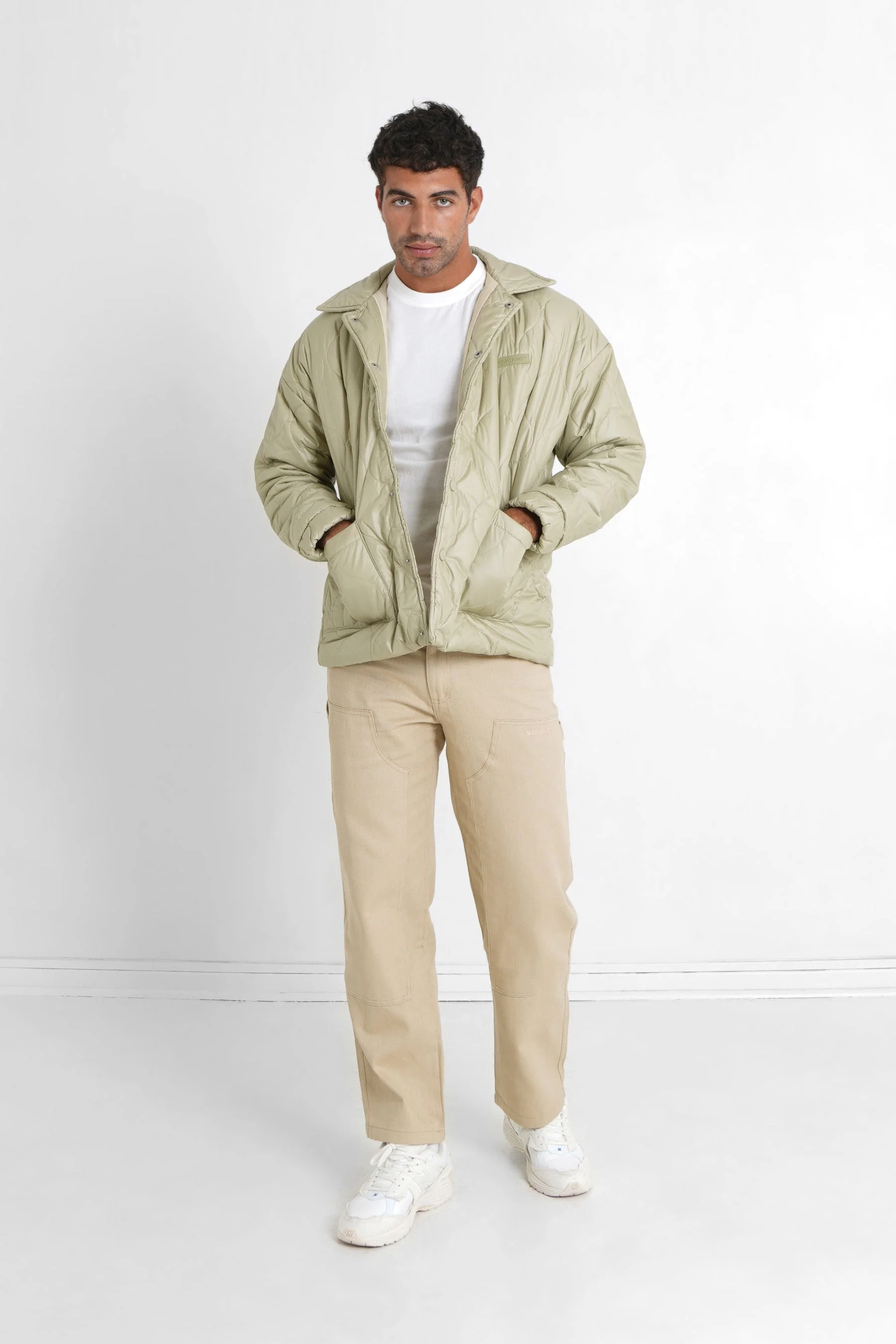 Veste matelassée vague Vert kaki - Image 2