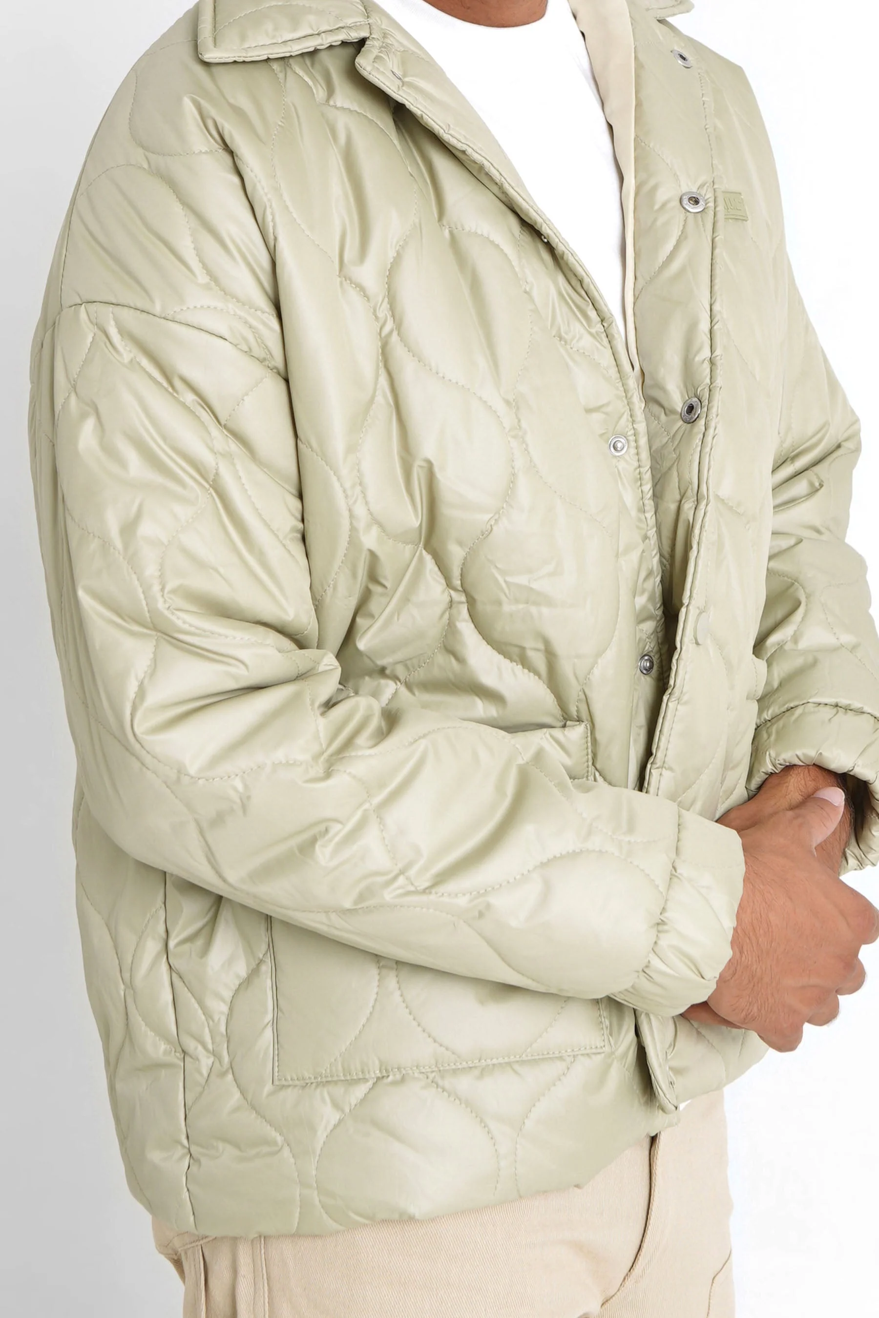 Veste matelassée vague Vert kaki - Image 4