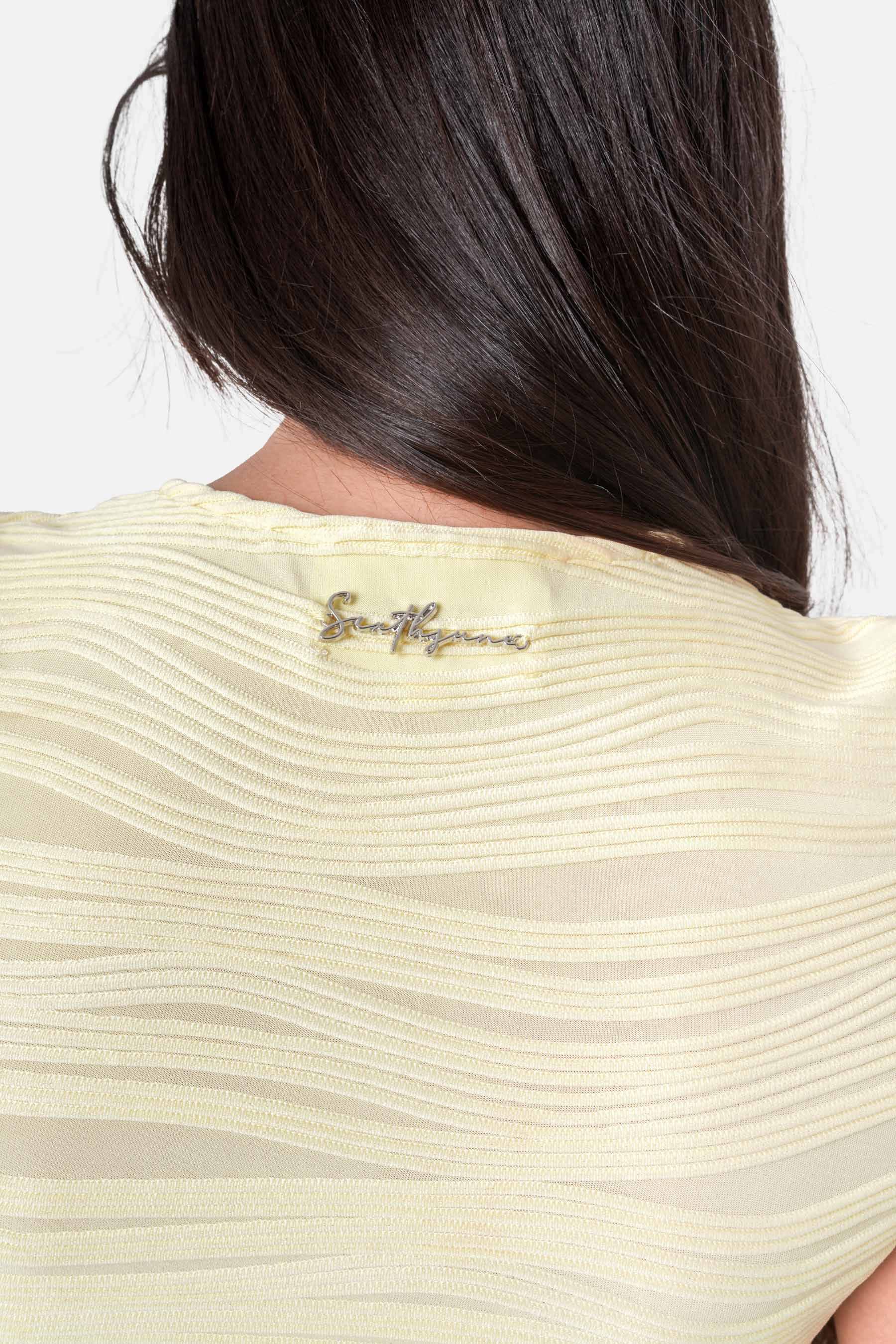 WAVY textured midi s/s dress - Image 3