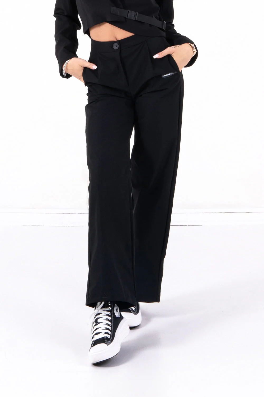 Pantalon large sergé Noir