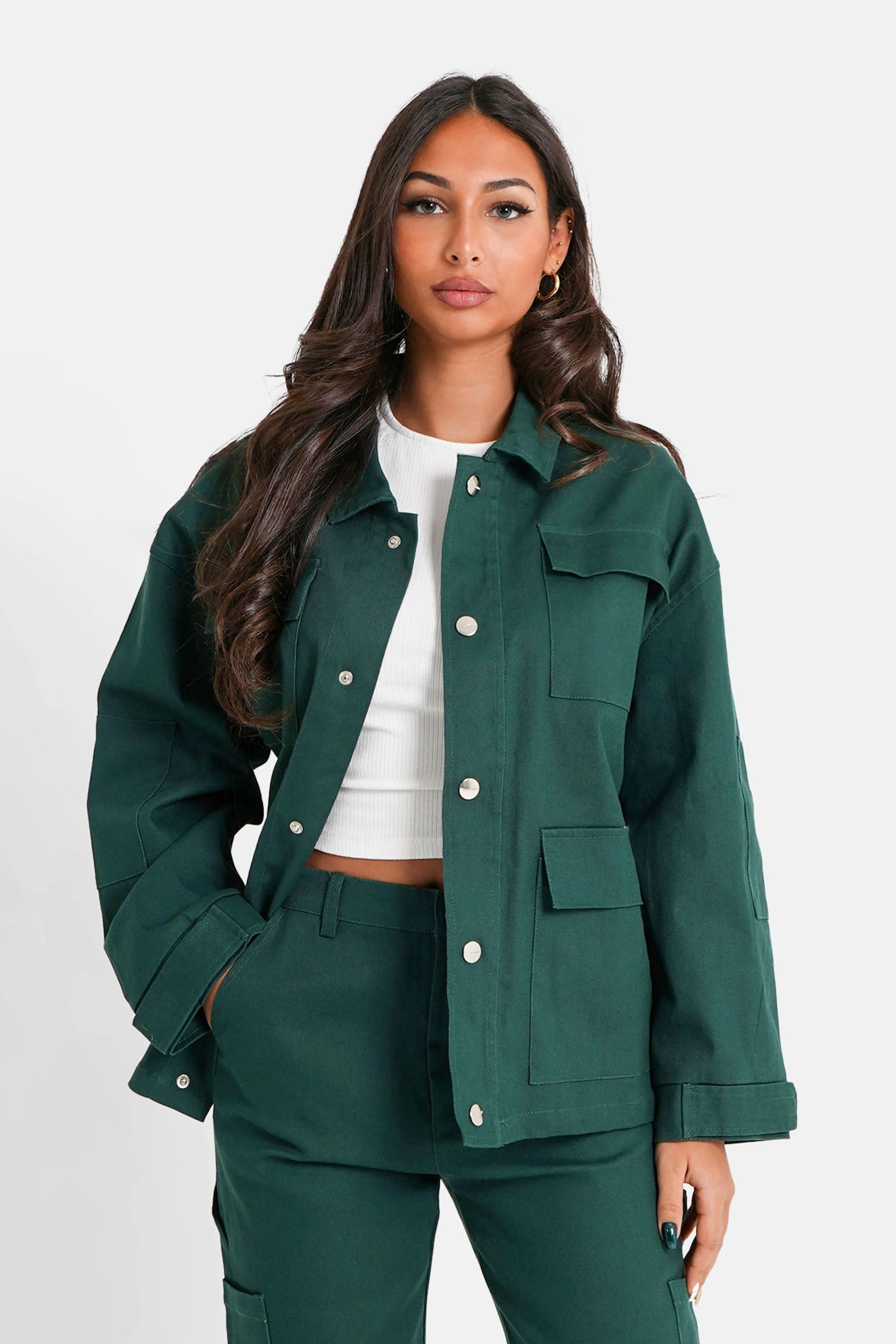 Veste poches cargo Vert foncé