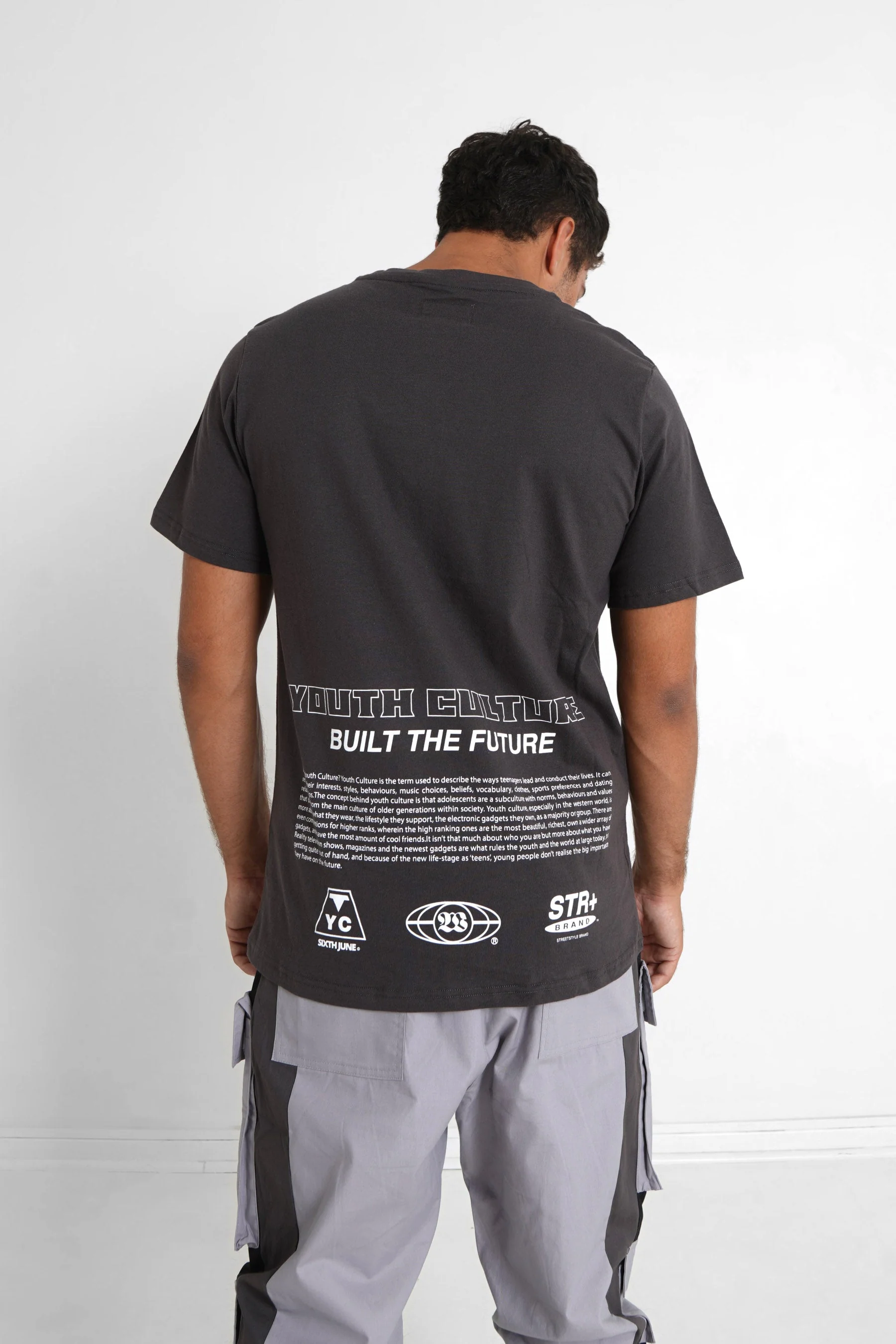 T-shirt youth culture Gris foncé